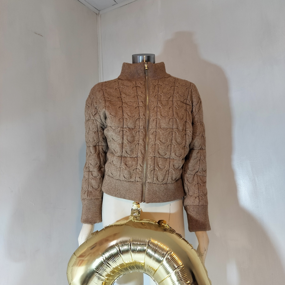 Joie Camel Textured Bomber Jacket - Picture 4 of 7
